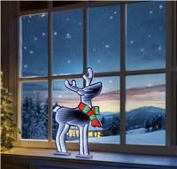 Christmas Reindeer Infinity Decoration 59cm LED Lights Double sided LV254147