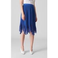 Whistles Blue Skirt | Dahlia Pleated Lace Skirt | NEW | Sizes