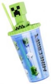 Hox Minecraft 3D Creeper Blue & Green Travel Tumbler - 450ml