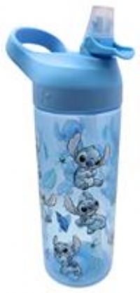 HOX LOL Stitch Atlantic Bottle – 16 Oz | BPA-Free Food-Safe Plastic Water Bottle with Carry Loop | Spills-Proof Flip-Up Spout Reusable Travel Bottle for Kids