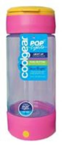 Cool Gear Pink Light Up Bottle With Pull Up Sipper - 473ml