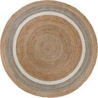 Natural Jute Border Circle Rug Natural