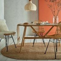 Braided Jute Oval Rug Brown