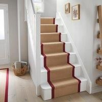 Herringbone Jute Border Stair Runner
