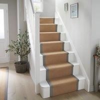 Herringbone Jute Border Stair Runner
