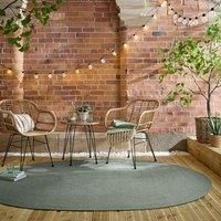 Jute Effect Indoor Outdoor Oval Rug