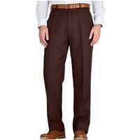Chums Men/'s Stretch Waist Formal Smart Work Trousers Elasticated Waist Brown