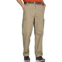 Chums Men's Cotton Cargo-Style Trousers in Khaki | Size: 48L