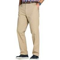 Mens Chino Trouser Cotton Discreet Side Elasticated Stretch Waistband Pants