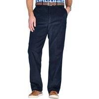 Chums Men/'s Cotton Corduroy Trouser Stylish & Comfortable Hidden Extra Waistband Pants for Men Navy 36W / 27L