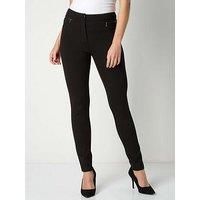 Roman Originals Women's Ponte Double Zip Trousers