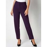 Roman Straight Leg Stretch Trouser in Plum 16 female