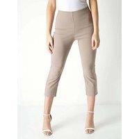 Cropped Stretch Capri Bengaline Trousers 3/4 Thick Legging Women Roman Originals