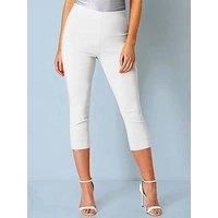Cropped Stretch Capri Bengaline Trousers 3/4 Thick Legging Women Roman Originals
