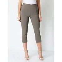 Cropped Stretch Capri Bengaline Trousers 3/4 Thick Legging Women Roman Originals