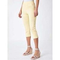 Cropped Stretch Capri Bengaline Trousers 3/4 Thick Legging Women Roman Originals