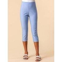 Cropped Stretch Capri Bengaline Trousers 3/4 Thick Legging Women Roman Originals