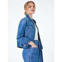 Roman Originals Women Denim Jacket Jean Cotton Summer Stretch Casual Ladies
