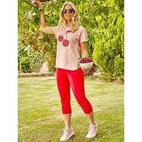 Cropped Stretch Capri Bengaline Trousers 3/4 Thick Legging Women Roman Originals