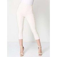 Cropped Stretch Capri Bengaline Trousers 3/4 Thick Legging Women Roman Originals