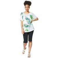 Roman Stretch Knee Length Elastic Waist Shorts 20 female