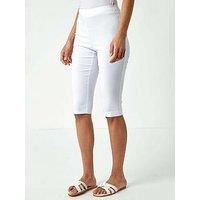 Bengaline Knee Length Stretch Cycle Shorts - Roman Originals Women