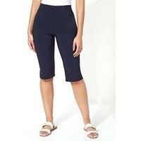 Bengaline Knee Length Stretch Cycle Shorts - Roman Originals Women