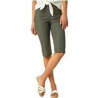 Bengaline Knee Length Stretch Cycle Shorts - Roman Originals Women