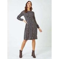 Roman Aztec Print Stretch Tea Dress for Women UK - Ladies