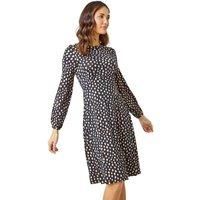 Roman Aztec Print Stretch Tea Dress for Women UK - Ladies