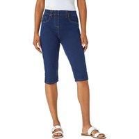 Denim Stretch Knee Length Pedal Pusher - Ladies Roman Originals Womens