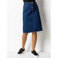 Roman Originals Women 98% Cotton A-Line Denim Skirt