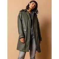 Waxed Longline Hooded Coat