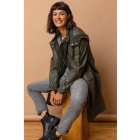 Waxed Longline Hooded Coat