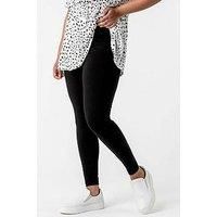 Roman Originals Women's Black Stretch Plain Leggings Sizes 10-20