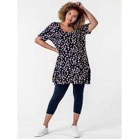 Cropped Stretch Cotton Leggings - Capri 3/4 Length Gym - Women Roman Originals
