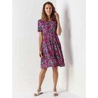 Roman Animal Print Pocket Stretch Dress for Women UK - Ladies