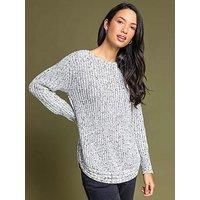 Curved Hem Stitch Detail Jumper - Ladies Roman Originals Women