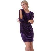 Split Sleeve Velvet Mini Dress