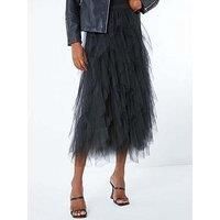 Elasticated Mesh Layered Skirt - Ladies Roman Originals Women