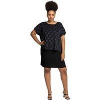 Glitter Embellished Contrast Dress - Ladies Roman Curve Women