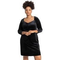 Sweetheart Neck Velvet Dress - Ladies Roman Curve Women