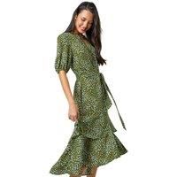Ditsy Floral Frill Hem Midi Dress - Ladies Roman Originals Women