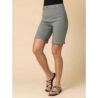 Turned Hem Stretch Shorts - Ladies Roman Originals  Womens