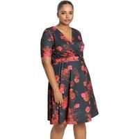 Floral Print Wrap Dress - Ladies Roman Curve Women