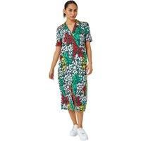 Ditsy Floral Midi Shirt Dress
