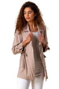 Tie Waist Longline Jacket - Ladies Roman Originals Women