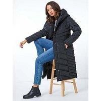 Zip Through Padded Longline Coat  - Ladies Roman Originals Women