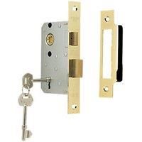 ERA 3 Lever Brass 3-Lever Sashlock 64mm Case - 44mm Backset (57453)