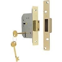 ERA 5 Lever Brass 5-Lever Mortice Deadlock 64mm Case - 44mm Backset (59529)